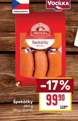 Billa Špekáčky 480 g nabídka