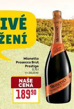 Billa Mionetto Prosecco Brut Prestige 0,75l nabídka