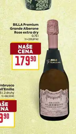 Billa BILLA Premium Grande Alberone Rose extra dry 0,75l nabídka