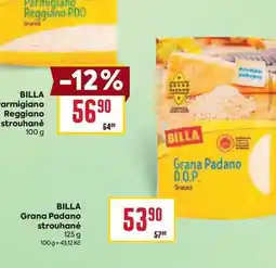 Billa BILLA Grana Padano strouhané 125 g nabídka
