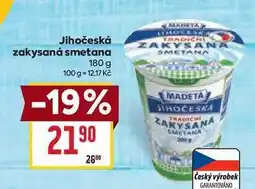Billa Jihočeská zakysaná smetana 180 g nabídka