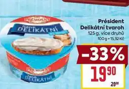 Billa Président Delikátní tvaroh 125 g nabídka