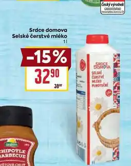 Billa Srdce domova Selské čerstvé mléko 1l nabídka