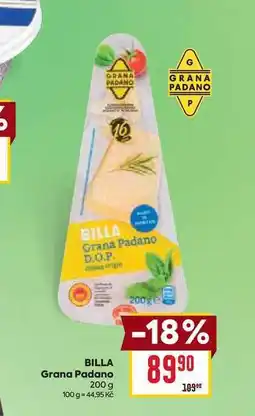 Billa BILLA Grana Padano 200 g nabídka