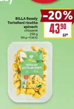 Billa BILLA Ready Tortelloni ricotta spinach chlazené 250 g nabídka