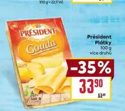 Billa Président Plátky 100g nabídka