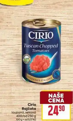 Billa Cirio Rajčata loupaná, sekaná 400/od 250 g nabídka