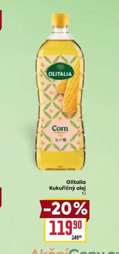 Billa Olitalia Kukuřičný olej 1l nabídka