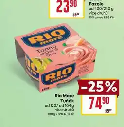 Billa Rio Mare Tuňák od 120/ od 104 g nabídka