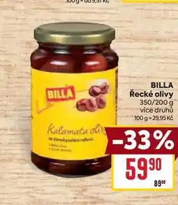 Billa BILLA Řecké olivy 350/200 g nabídka