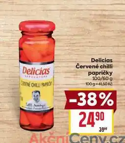 Billa Delicias Červené chilli papričky 100/60 g nabídka