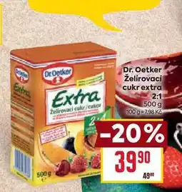 Billa Dr. Oetker Želírovaci cukr extra 2:1 500 g nabídka