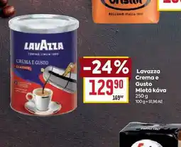 Billa Lavazza Crema e Gusto Mletá káva 250 g nabídka