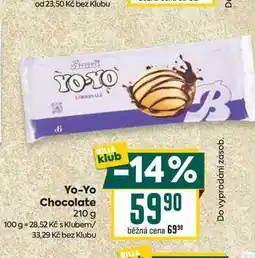 Billa Yo-Yo Chocolate 210 g nabídka