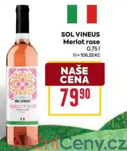 Billa SOL VINEUS Merlot rose 0,75l nabídka