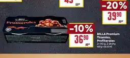 Billa ILLA Premium Tiramisu, Profiteroles 2x 90 g nabídka