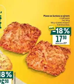 Billa Pizza se šunkou a sýrem z naší pece 1ks, 80 g nabídka