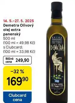 Tesco Demetra Olivový olej extra panenský, 500 ml nabídka