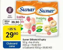 Tesco Sunar Dětské křupky, 50 g, dva druhy nabídka