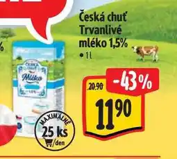 Albert Česká chuť Trvanlivé mléko 1 l nabídka