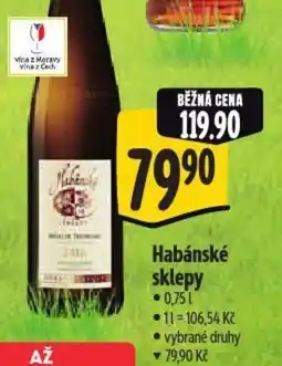 Albert Habánské sklepy nabídka