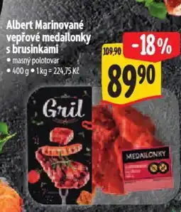 Albert Albert Marinované vepřové medailonky s brusinkami nabídka