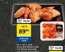 Tesco Tesco Grill Master křídla v Arrabiata marinádě, 1 kg nabídka