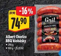 Albert Albert Chorizo BBQ klobásky nabídka