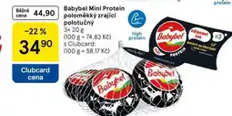 Tesco Babybel Mini Protein poloměkký zrající polotučný, 3x 20 g nabídka