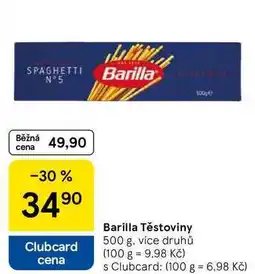 Tesco Barilla Těstoviny, 500 g nabídka