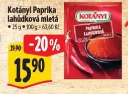 Albert Kotányi Paprika lahůdková mletá nabídka