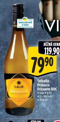 Albert Solicello Prosecco Frizzante DOC 0,75 l nabídka