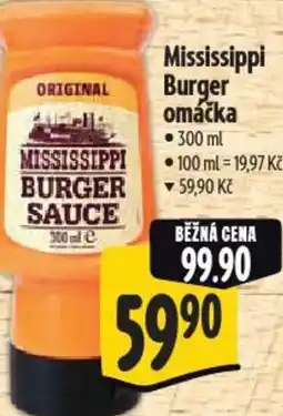 Albert Mississippi Burger omáčka nabídka