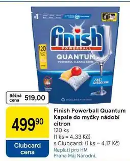 Tesco Finish Powerball Quantum Kapsle do myčky nádobí citron, 120 ks nabídka