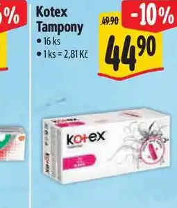 Albert Kotex Tampony 16 ks nabídka