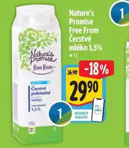 Albert Nature's Promise Free From Čerstvé mléko 1,5% 1 l nabídka