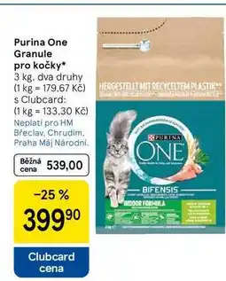 Tesco Purina One Granule pro kočky, 3 kg nabídka