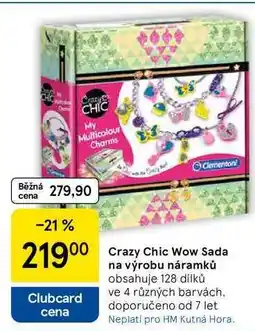 Tesco Crazy Chic Wow Sada na výrobu náramků, obsahuje 128 dílků ve 4 různých barvách nabídka