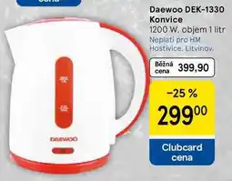Tesco Daewoo DEK-1330 Konvice 1200 W. objem 1 litr nabídka