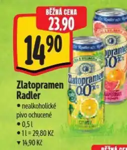 Albert Zlatopramen Radler nabídka