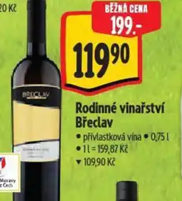 Albert Rodinné vinařství Břeclav nabídka