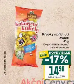 Billa Křupky s příchutí ovoce 45 g nabídka