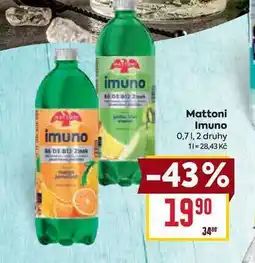 Billa Mattoni Imuno 0,7l nabídka