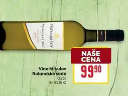 Billa Vino Mikulov Rulandské šedé 0,75l nabídka