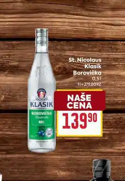 Billa St. Nicolaus Klasik Borovička 0,5l nabídka