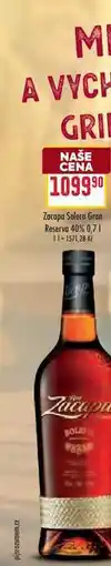 Billa Zacapa Solera Gran Reserva 40% 0,7l nabídka