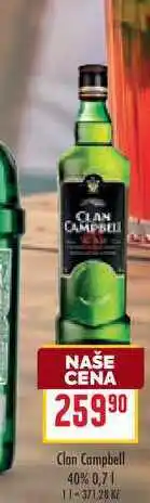 Billa Clan Campbell 40% 0,7l nabídka