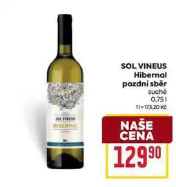 Billa SOL VINEUS Hibernal pozdní sběr suché 0,75l nabídka