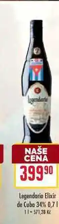 Billa Legendario Elixir de Cuba 34% 0,7l nabídka