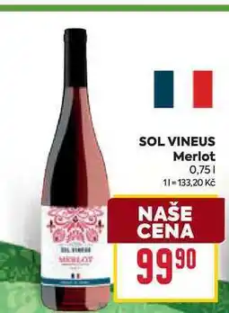 Billa SOL VINEUS Merlot 0,75l nabídka